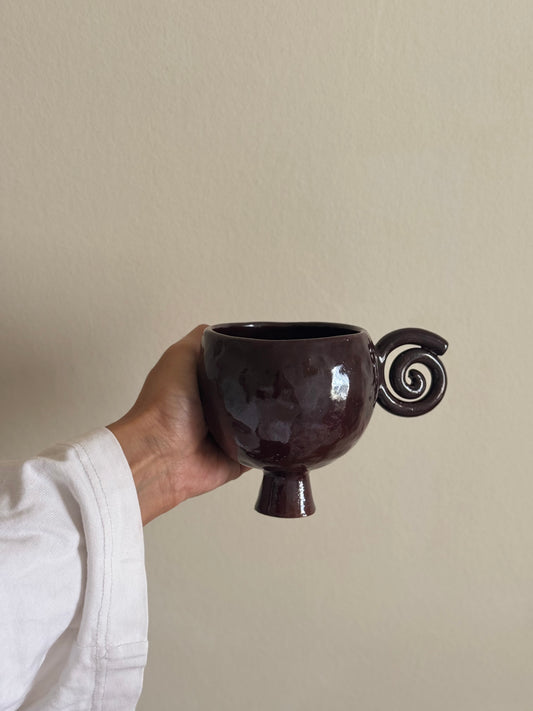 tasse latte spirale prune 𖦹