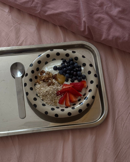 assiette creuse polka dots